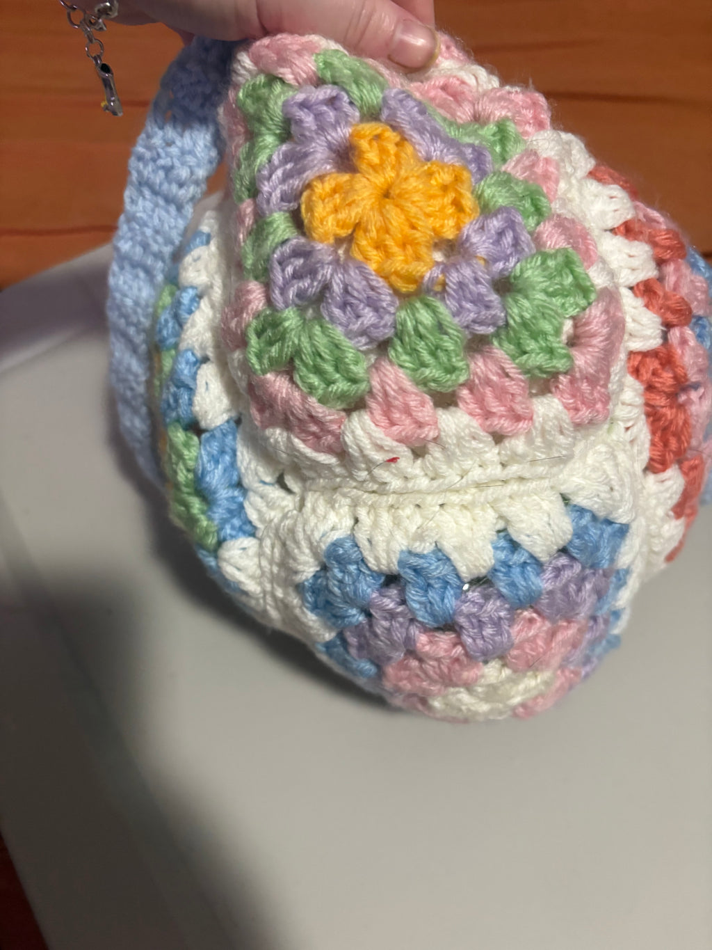 Crochet Granny Square Crossbody Bag
