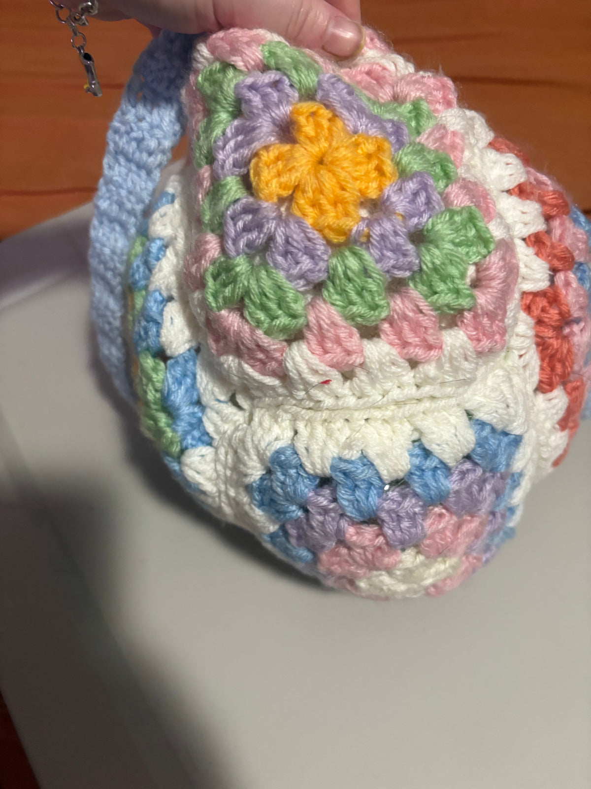 Crochet Granny Square Crossbody Bag