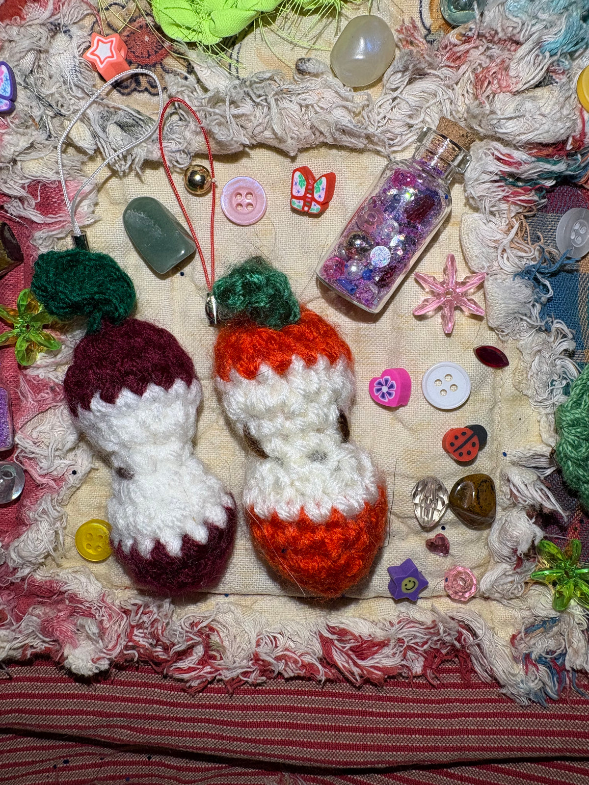 Crochet Apple Core Charm🍎✨