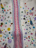 Striped Pastel Crochet Scarf