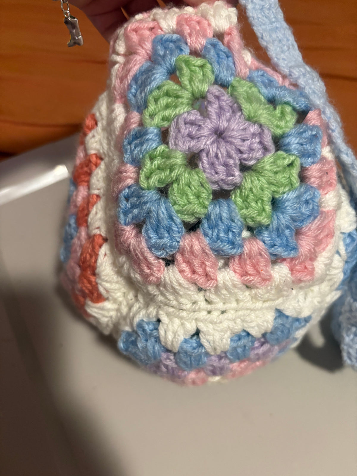 Crochet Granny Square Crossbody Bag