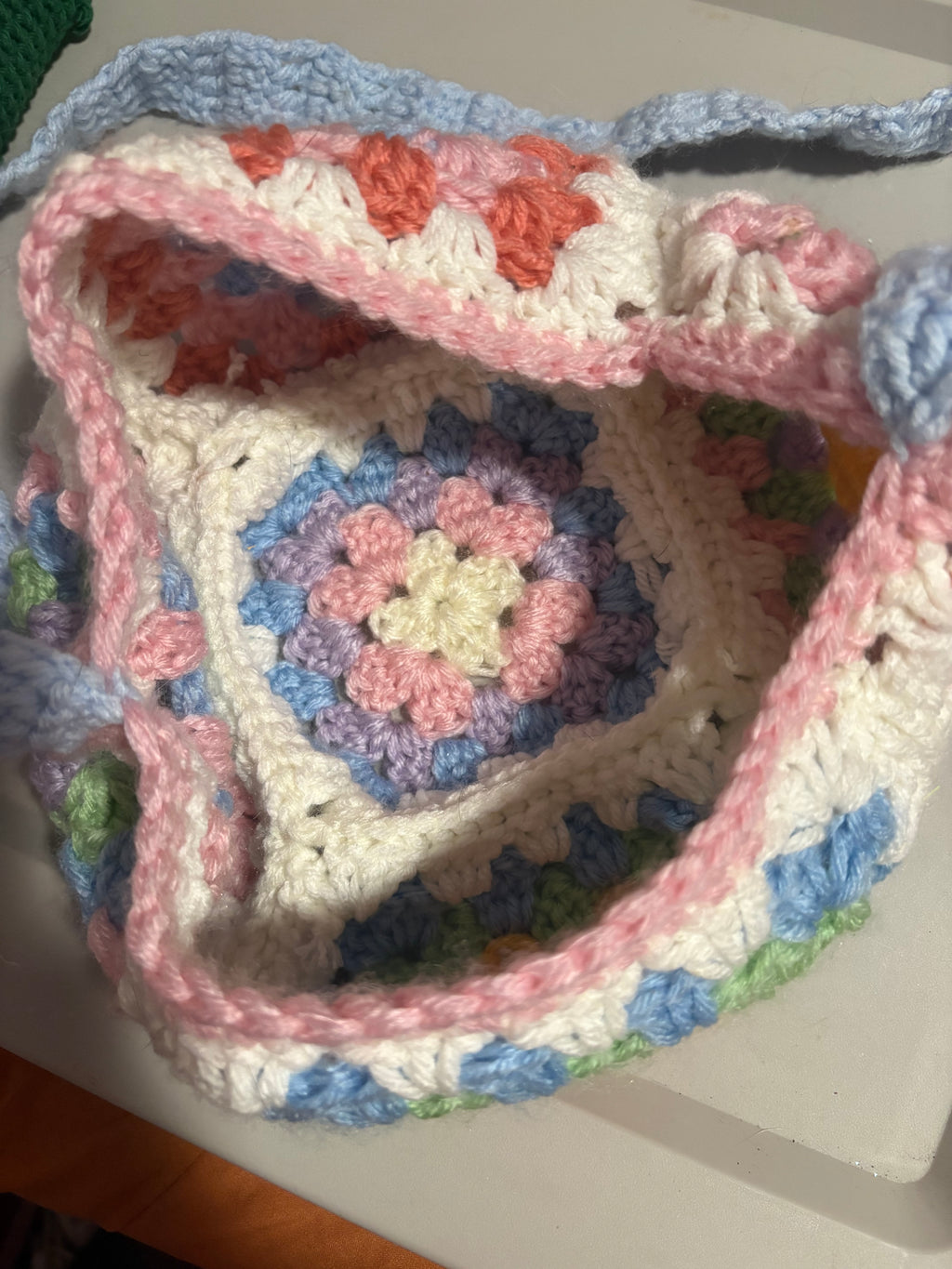 Crochet Granny Square Crossbody Bag