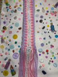 Striped Pastel Crochet Scarf